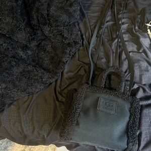 UGG Black Shearling Tote Bag UGG x telfar small black bag